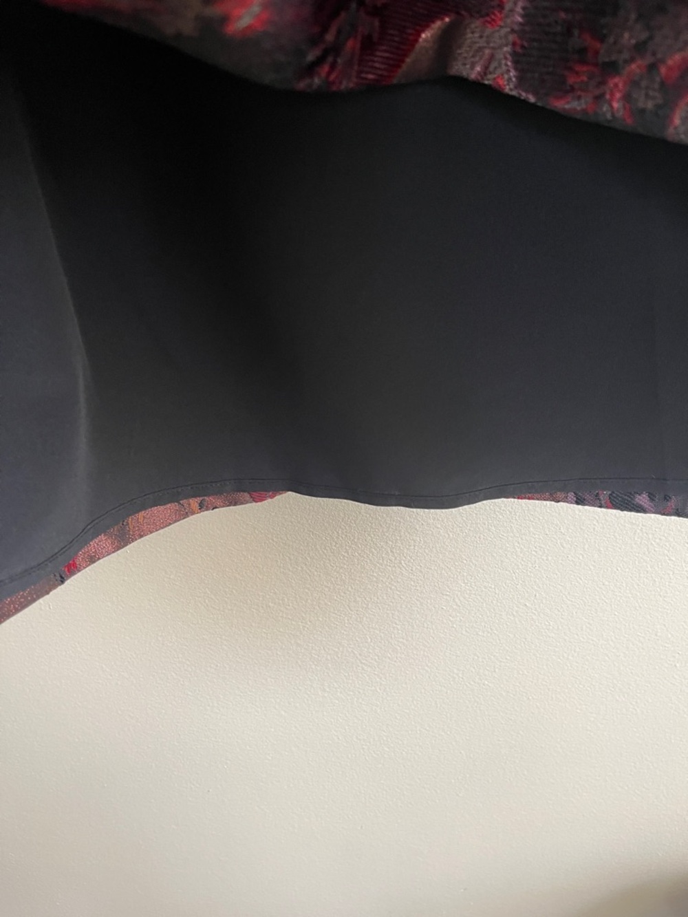 Cath Kidston Jacquard Rose Print A line Skirt in red purple brown size 8 - Picture 11 of 14